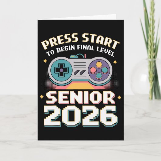 シニア 2026 ゲーマーモードオン プレススタート 最終レベル カード (正面)