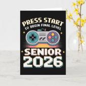 シニア 2026 ゲーマーモードオン プレススタート 最終レベル カード (黄色い花)