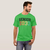 シニア 2033 レトロ ヴィンテージ おもしろい Tシャツ (正面フル)