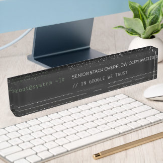 シニア Stack Overflow コピペ使い アクリルデコ デスクネームプレート