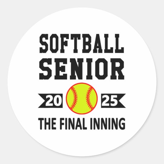 シニアCl Of 2025 Softllシニア夜間卒業P ラウンドシール (正面)