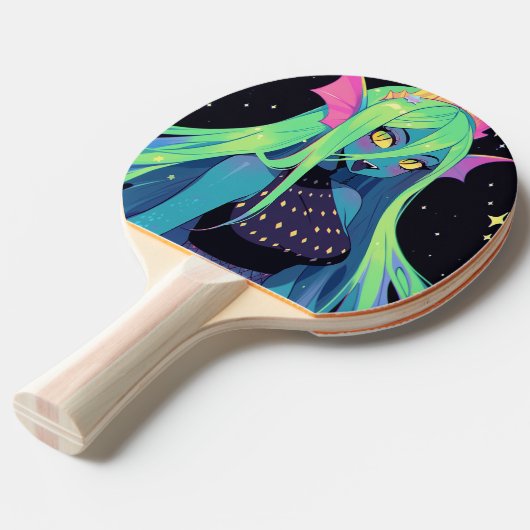 シニオンマーメイド – かわいいコズミックサイレンビベス 卓球ラケット (正面アングル)