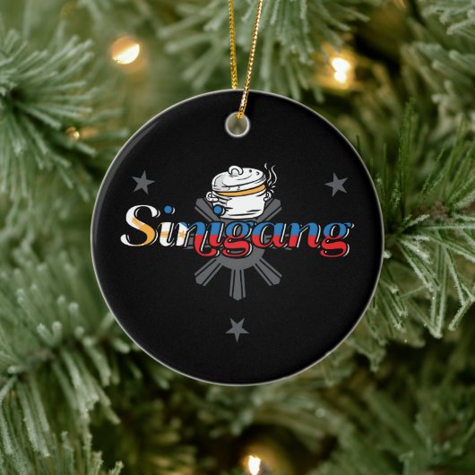 シニガングフィリピンフィリピン料理 セラミックオーナメント (ツリー)