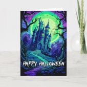 シニスタすごいハロウィーンハ幽霊のよく出るウス カード (正面)