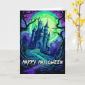 シニスタすごいハロウィーンハ幽霊のよく出るウス カード (黄色い花)