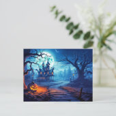 シニスターすごいパンプキン&ハ幽霊のよく出るウス ポストカード (スタンド正面)