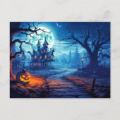 シニスターすごいパンプキン&ハ幽霊のよく出るウス ポストカード (正面)