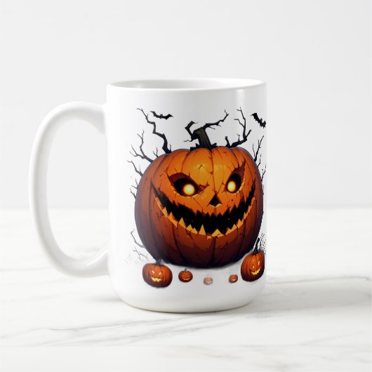 シニスターなジャック・オ・ランタン🎃 コーヒーマグカップ (左)