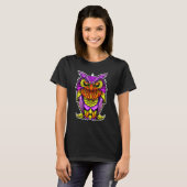 シニスタークリエイティブフクロウイラストレーション Tシャツ (正面フル)