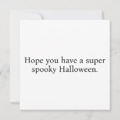 シニスターハロウィーンマンシ幽霊のよく出るョン カード (裏面)