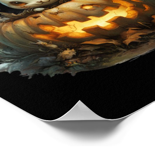 シニスターバニーメイヘムクリームハロウィーンバニーパンプク ポスター (角)