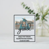 シニパーソナライズされたアフォト卒業発表 招待状 (スタンド正面)