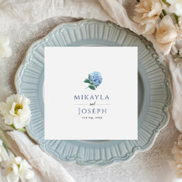 シニブルーアジサイ紙ナプキン スタンダードカクテルナプキン