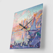 シニャック・サントロペス港 スクエア壁時計 (傾斜)