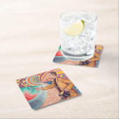 シニャック・フェリックス・フェネオンポートレート スクエアペーパーコースター (インサイチュ)