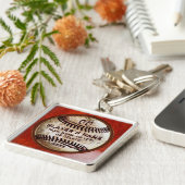 シニユニークア野球ギフトキーホルダー4文字箱 キーホルダー (側面)