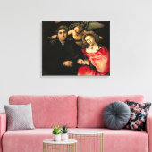 シニョール・マルシリオ・カソッティと彼の妻フォスティナ キャンバスプリント (インサイチュ (リビング))