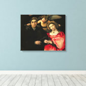 シニョール・マルシリオ・カソッティと彼の妻フォスティナ キャンバスプリント (インサイチュ (ウッドフロア))