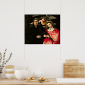 シニョール・マルシリオ・カソッティと彼の妻フォスティナ ポスター (キッチン)