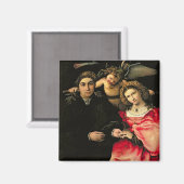 シニョール・マルシリオ・カソッティと彼の妻フォスティナ マグネット (正面/裏面)