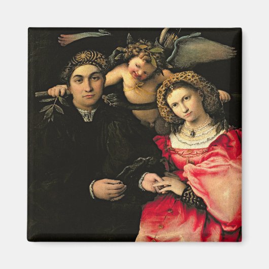 シニョール・マルシリオ・カソッティと彼の妻フォスティナ マグネット (正面)