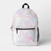 シニーホログラフィックピスタイリッシュンク プリントバックパック (正面)