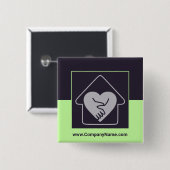 シニ気にアカスタム文字のロゴとカスタムプロモーション 缶バッジ (正面&裏面)