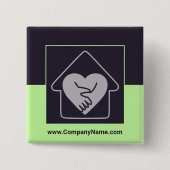 シニ気にアカスタム文字のロゴとカスタムプロモーション 缶バッジ (正面)