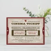 シネマチケット-結婚式招待状 招待状 (スタンド正面)