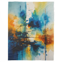 シネマティック水彩画 | 青とオレンジモダン