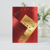 シネマフィルムフェスティバルイベントメタルレッドルビー金ゴールド 招待状 (スタンド正面)