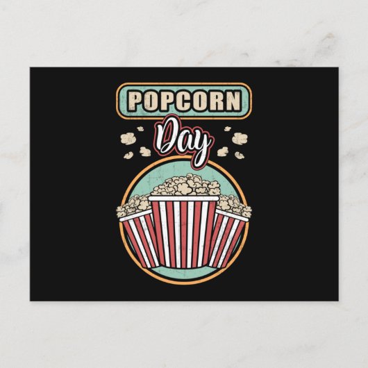 シネマポップコーンデイ映画スナックポップ・アートのフィルムギフトアイディア ポストカード (正面)