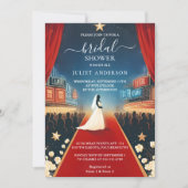 シネマムービーチケットの最も人気があるブライダルシャワー 招待状 (正面)