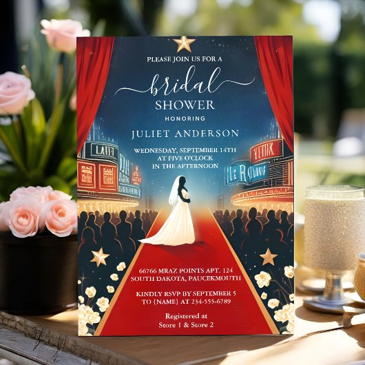 シネマムービーチケットの最も人気があるブライダルシャワー 招待状