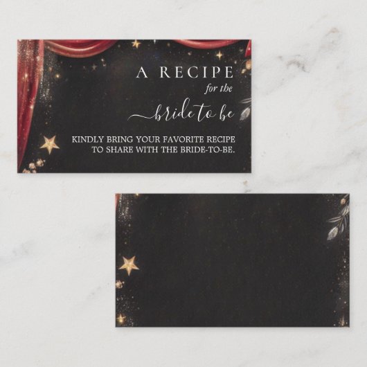 シネマムービーチケットの最人気があるブライダルシャワー エンクロージャーカード (正面/裏面)