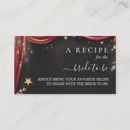 シネマムービーチケットの最人気があるブライダルシャワー エンクロージャーカード (正面)