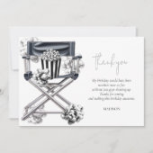 シネマムービーナイトエクストラバンザレトロ パーソナライズされた サンキューカード (正面)