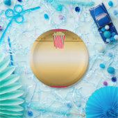 シネマムービーポップコーンチケット誕生日パーティバナー ペーパープレート (パーティー)