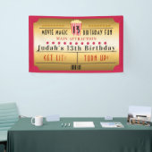 シネマムービーポップコーンチケット誕生日パーティバナー 横断幕 (トレードショー)