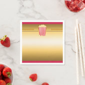 シネマムービーポップコーンチケット誕生日パーティー スタンダードカクテルナプキン (インサイチュ)