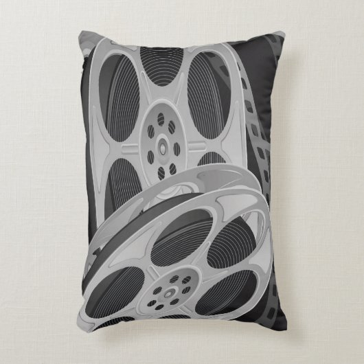 「シネマリール」グレー枕 アクセントクッション (正面(垂直))