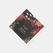 シネマレトロ映画チケット人気があるMost 結婚's スタンダードカクテルナプキン (角)