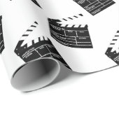 シネマ映画カメラマン監督クラッパー・ボード ラッピングペーパー (ロールコーナー)