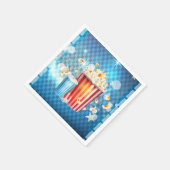 シネマ映画ムービーナイトポップコーンソーダパーティー スタンダードカクテルナプキン (角)