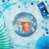 シネマ映画ムービーナイトポップコーンソーダパーティー ペーパープレート (パーティー)