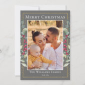 シネレウス金ゴールドクリスマスホリーベリー2写真 シーズンカード (正面)