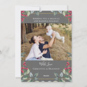 シネレウス金ゴールドクリスマスホリーベリー2写真 シーズンカード (裏面)