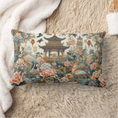 シノエレガントイセリーパゴダアジア風光明媚 ランバークッション (ブランケット)