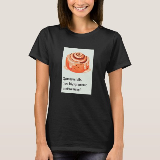 シノニムロール シナモンロール 文法パロディ Tシャツ (正面)