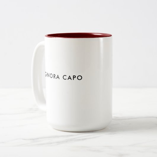 シノラカポ | ボスレディ | コーヒイタリアンーマググ ツートーンマグカップ (正面左)